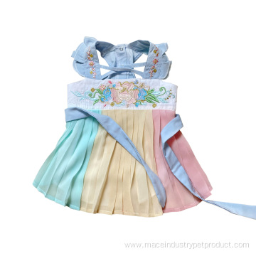 Traditional Chinese dress pet skirt Summer pet clothes